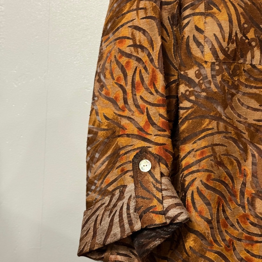 Ruby Rd. Multicolor Patterned Women's Sheer Blazer - image 3